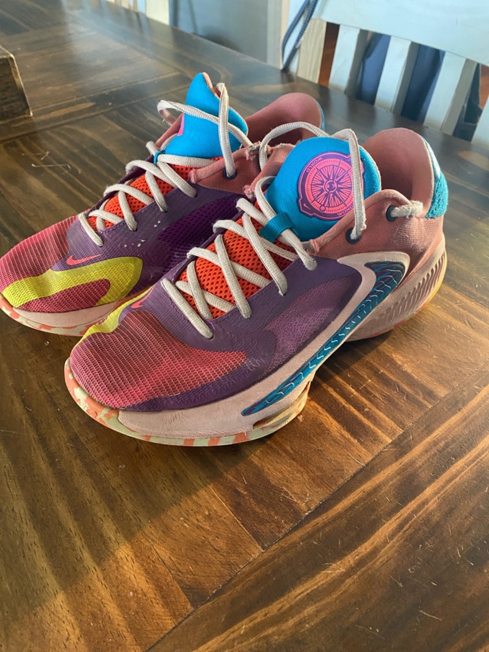 Nike Men's Multicolor Athletic Sneakers - Pink, Purple, Teal, Orange, Yellow